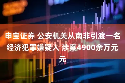 申宝证券 公安机关从南非引渡一名经济犯罪嫌疑人 涉案4900余万元